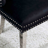 Jewett Black Wingback Chair from Furniture of America - Luna Furniture