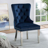 Jewett Blue Wingback Chair from Furniture of America - Luna Furniture