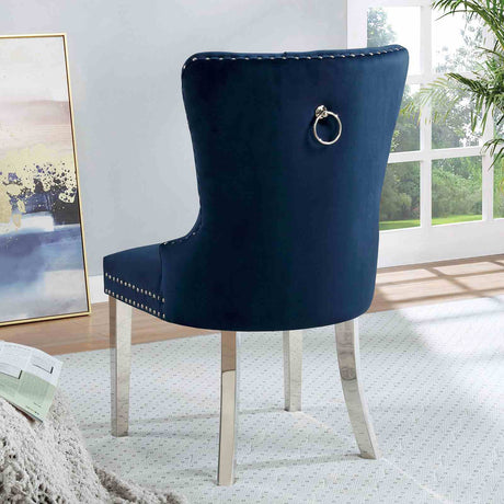 Jewett Blue Wingback Chair from Furniture of America - Luna Furniture