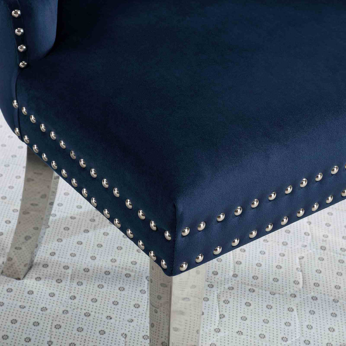 Jewett Blue Wingback Chair from Furniture of America - Luna Furniture