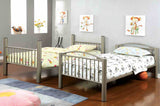 Lovia Metallic Gold Twin/Twin Bunk Bed from Furniture of America - Luna Furniture