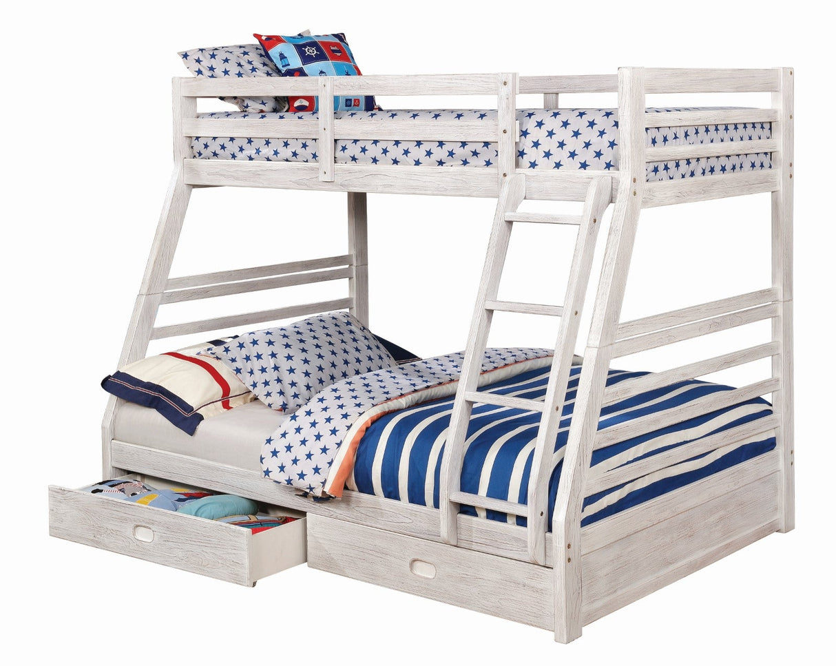 California White Bunk Bed from Furniture of America - Luna Furniture