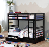 California Black Twin/Twin Bunk Bed from Furniture of America - Luna Furniture