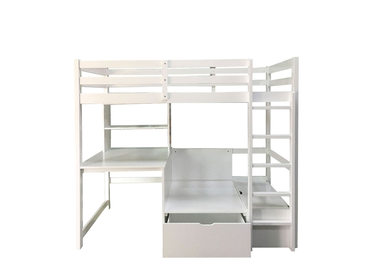 Callistus White Bunk Bed from Furniture of America - Luna Furniture