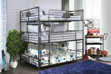 Olga Antique Black Full/Full/Full Bunk Bed from Furniture of America - Luna Furniture