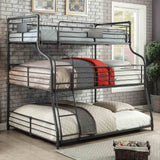 Olga Antique Black Twin/Full/Queen Bunk Bed from Furniture of America - Luna Furniture