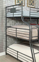 Olga Antique Black Twin/Full/Queen Bunk Bed from Furniture of America - Luna Furniture