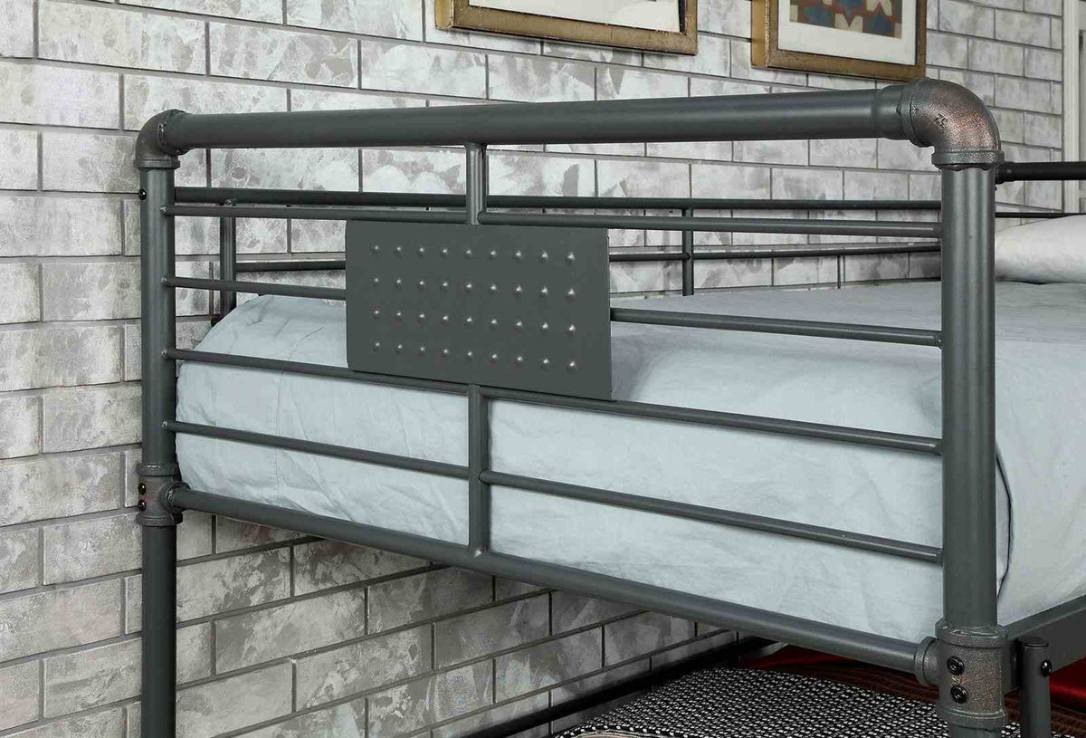 Olga Antique Black Twin/Full/Queen Bunk Bed from Furniture of America - Luna Furniture