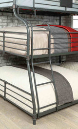 Olga Antique Black Twin/Full/Queen Bunk Bed from Furniture of America - Luna Furniture