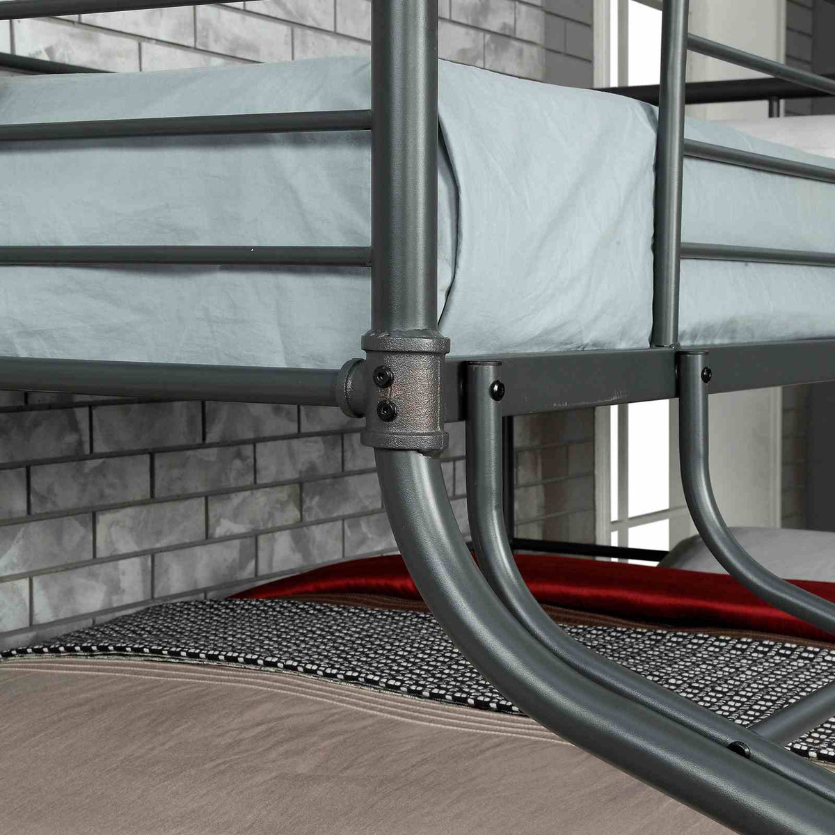 Olga Antique Black Twin/Full/Queen Bunk Bed from Furniture of America - Luna Furniture