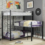 Aubrey Sand Black Twin Triple Decker Bed from Furniture of America - Luna Furniture