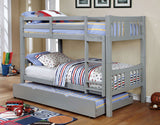 Cameron Gray Twin/Twin Bunk Bed, Gray from Furniture of America - Luna Furniture