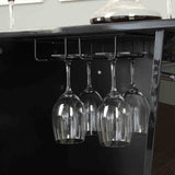 Fuero Black/Chrome Bar Table from Furniture of America - Luna Furniture