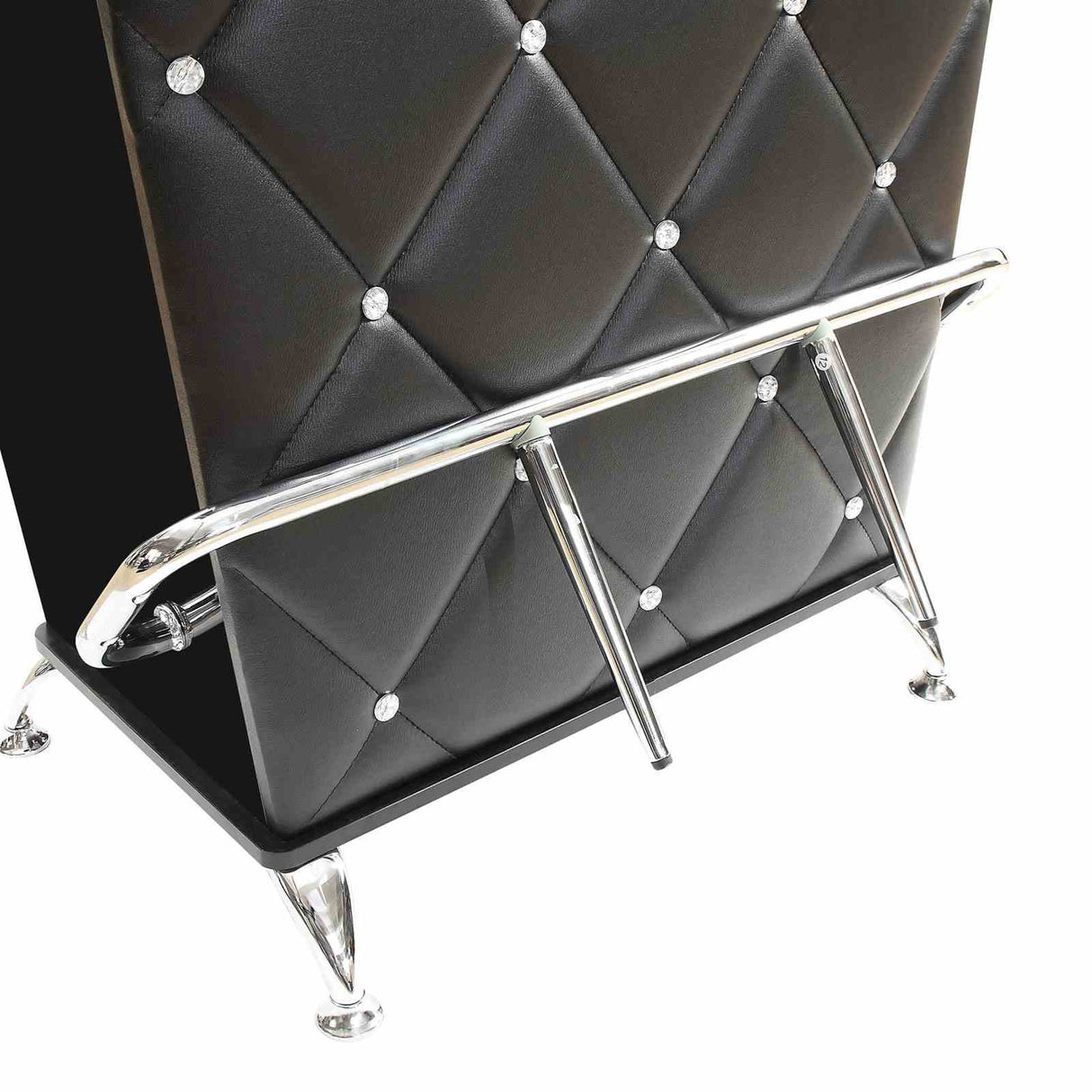 Fuero Black/Chrome Bar Table from Furniture of America - Luna Furniture