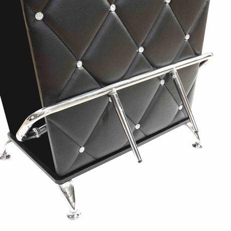 Fuero Black/Chrome Bar Table from Furniture of America - Luna Furniture