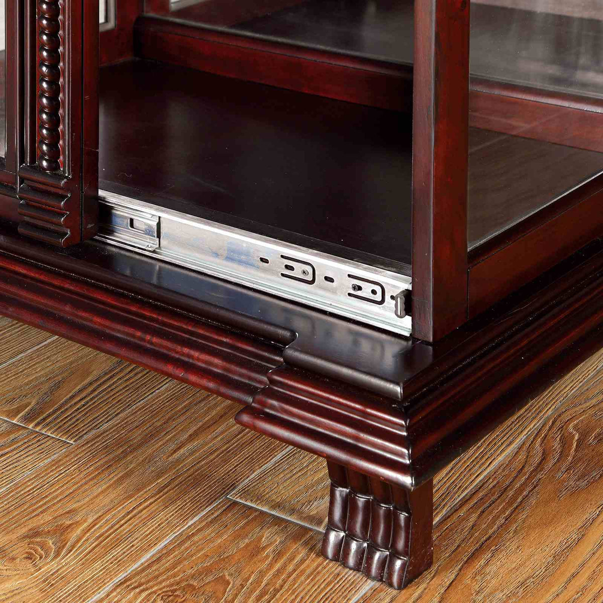 Tulare Dark Cherry Curio from Furniture of America - Luna Furniture