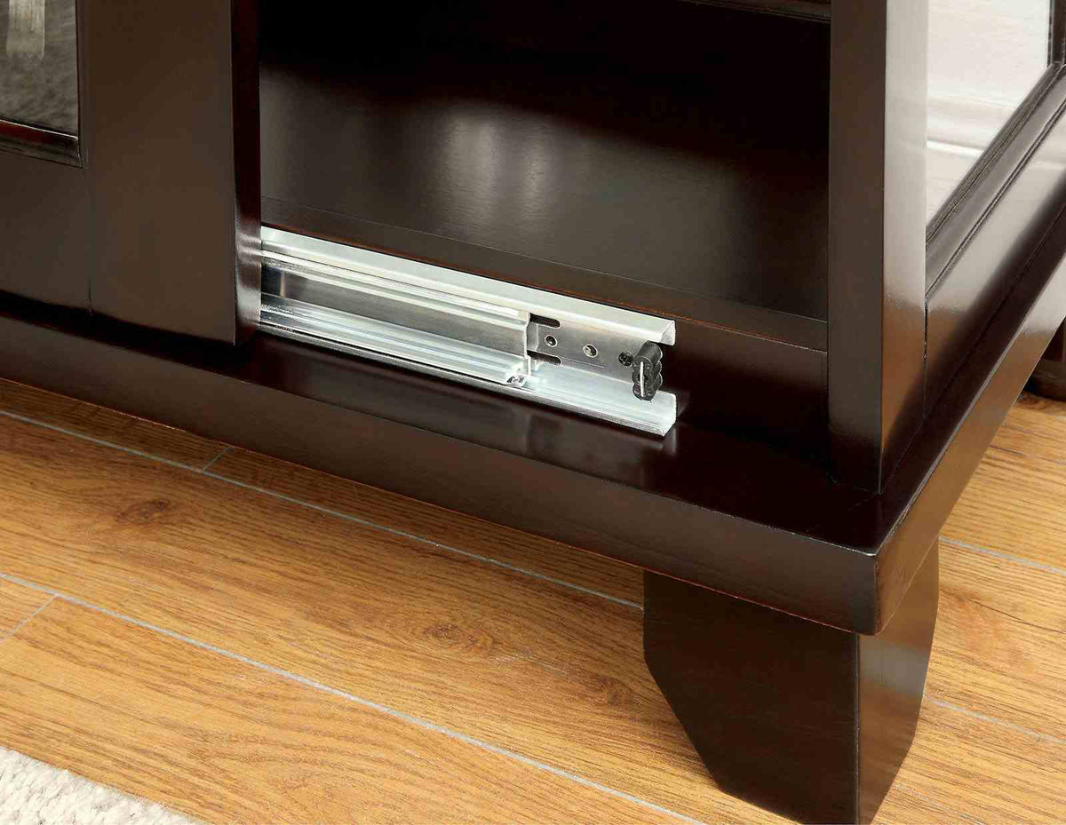 Ludden Dark Walnut Curio from Furniture of America - Luna Furniture