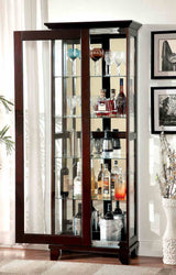 Ludden Dark Walnut Curio from Furniture of America - Luna Furniture