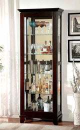 Ludden Dark Walnut Curio from Furniture of America - Luna Furniture