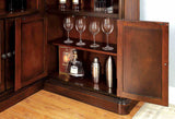 Voltaire Dark Cherry Corner Curio Cabinet from Furniture of America - Luna Furniture