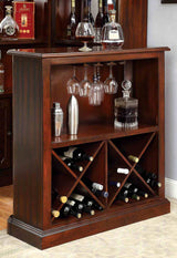 Voltaire Dark Cherry Standing Bar Table from Furniture of America - Luna Furniture
