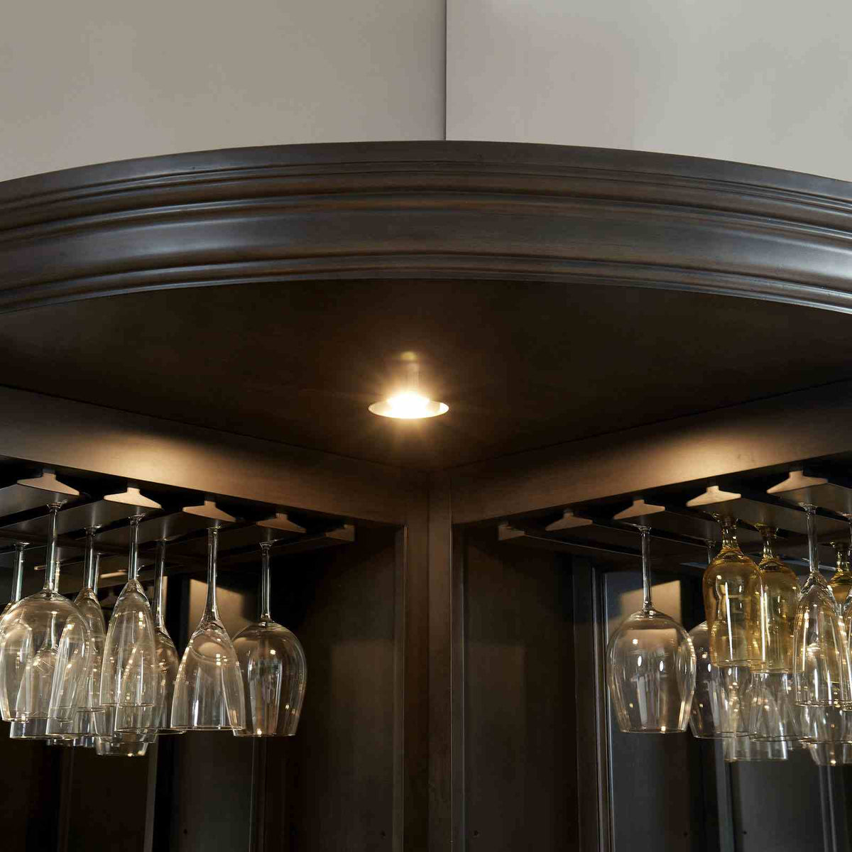 Voltaire Gray Corner Curio Cabinet from Furniture of America - Luna Furniture