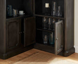 Voltaire Gray Corner Curio Cabinet from Furniture of America - Luna Furniture