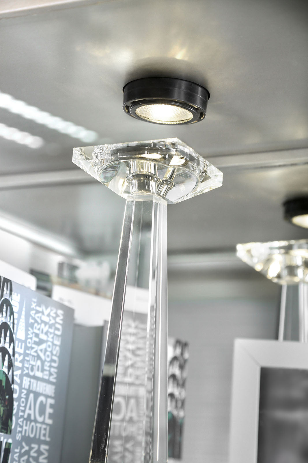 Carrollton Chrome Curio Cabinet from Furniture of America - Luna Furniture