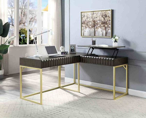 Freiburg Walnut Corner Desk