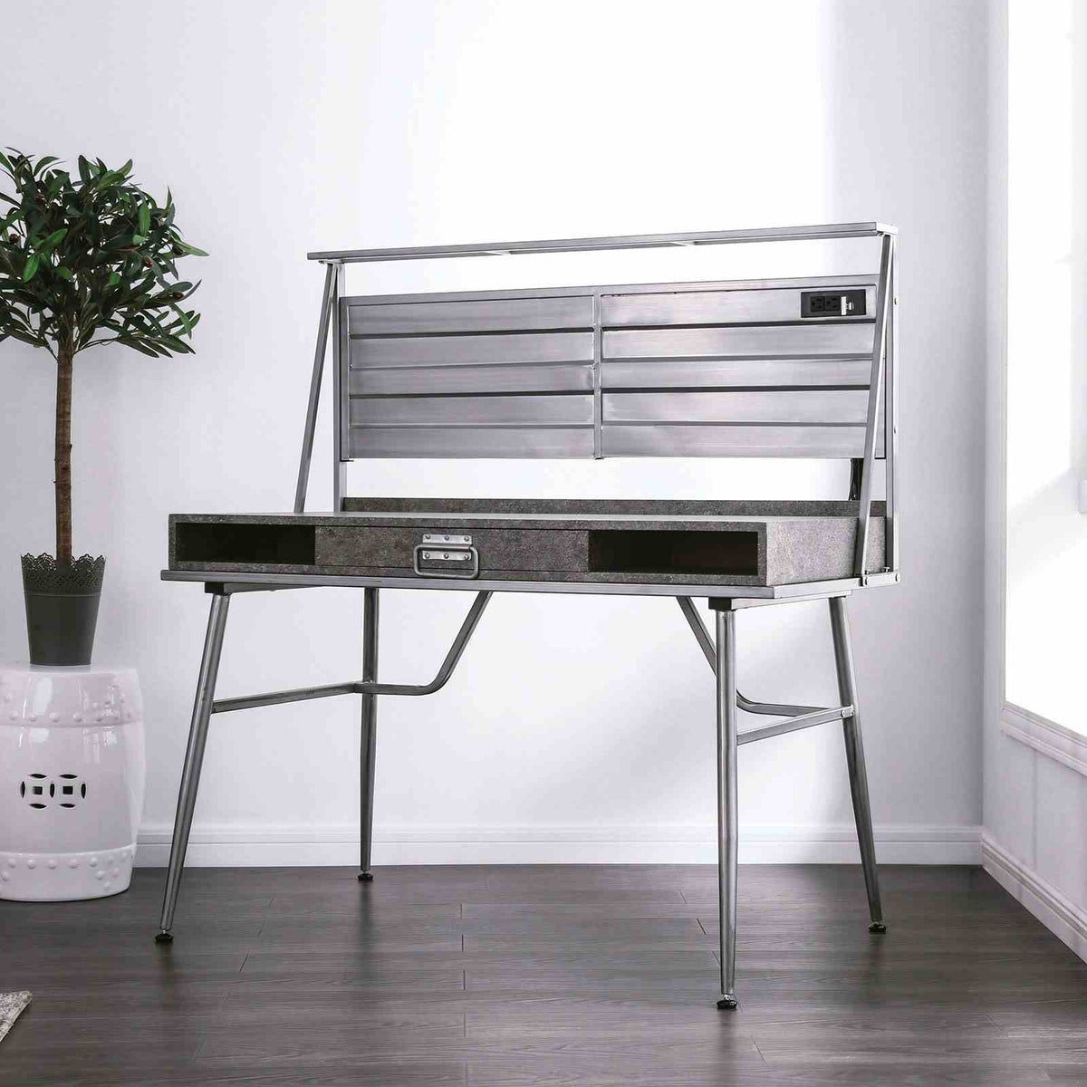 Mccredmond Silver Desk from Furniture of America - Luna Furniture