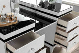 Madonna White/Black Vanity Set from Furniture of America - Luna Furniture
