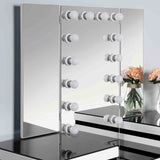 Madonna White/Black Vanity Set from Furniture of America - Luna Furniture