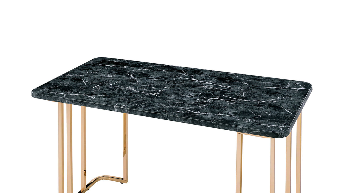 Delphine Gold/Black Desk from Furniture of America - Luna Furniture