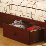 Carus Cherry 4-Piece Twin Panel Bedroom Set from Furniture of America - Luna Furniture