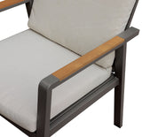 Alycia White/Beige/Gray Arm Chair from Furniture of America - Luna Furniture