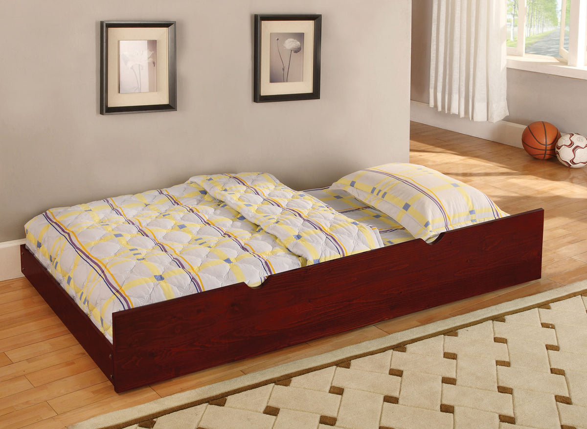 Carus Cherry 4-Piece Twin Panel Bedroom Set from Furniture of America - Luna Furniture
