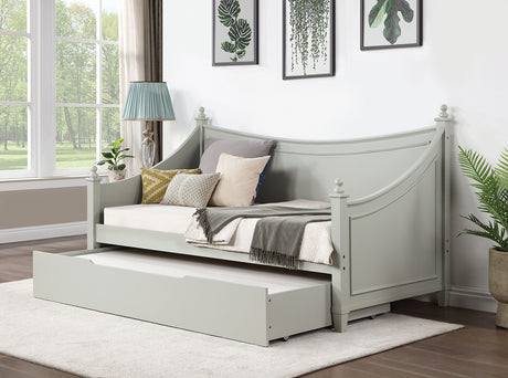 Lycoris Light Gray Transitional Solid Wood Daybed with Matching Trundle from Furniture of America - Luna Furniture