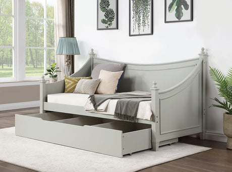 Lycoris Light Gray Transitional Solid Wood Daybed with Matching Trundle from Furniture of America - Luna Furniture