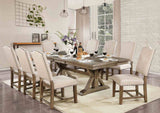 Julia Light Oak/Beige Dining Table from Furniture of America - Luna Furniture