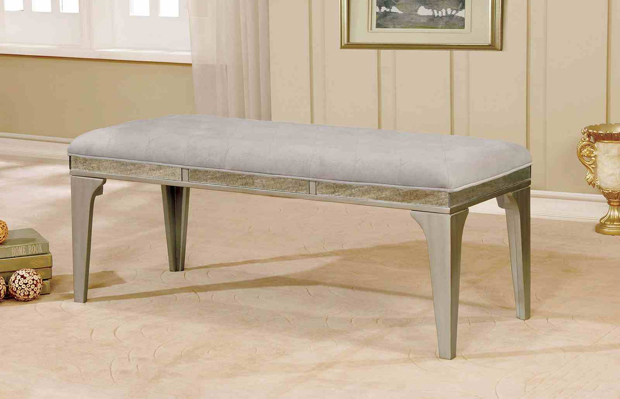 Diocles Silver/Gray 6-Piece Dining Room Set from Furniture of America - Luna Furniture