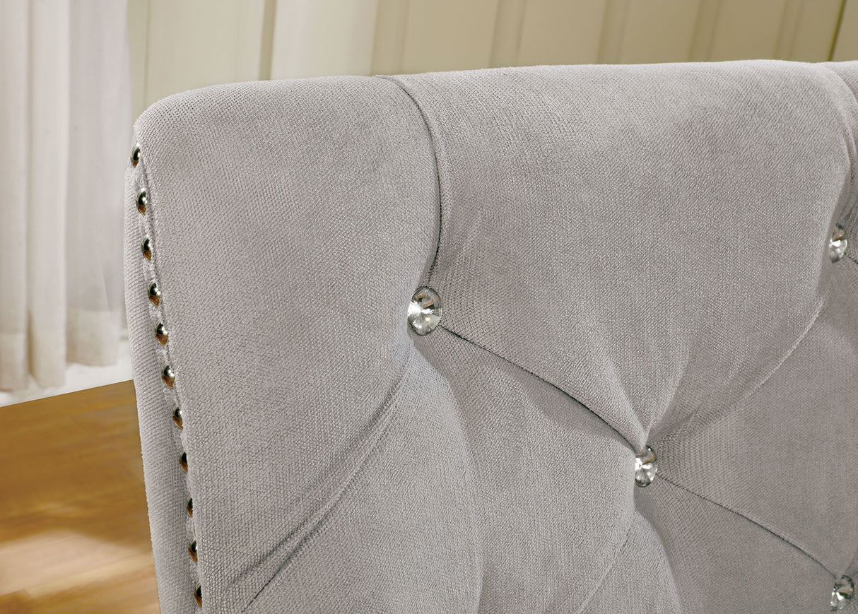 Diocles Silver/Gray Side Chair from Furniture of America - Luna Furniture