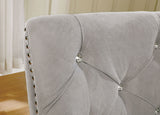 Diocles Silver/Gray Side Chair from Furniture of America - Luna Furniture