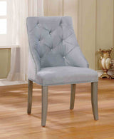 Diocles Silver/Gray 6-Piece Dining Room Set from Furniture of America - Luna Furniture