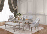 Diocles Silver/Gray 7-Piece Dining Room Set from Furniture of America - Luna Furniture