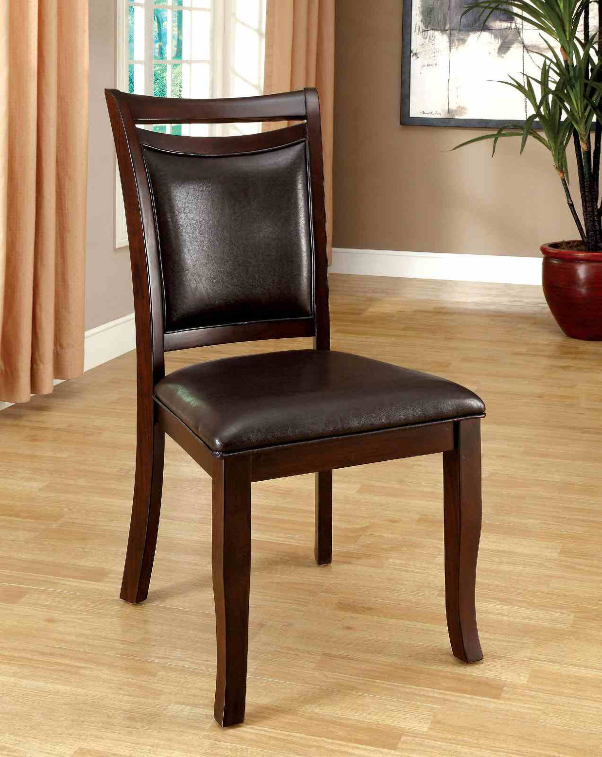 Woodside Dark Cherry/Espresso 7-Piece Dining Room Set from Furniture of America - Luna Furniture