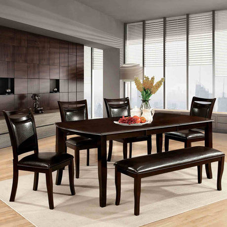 Woodside Dark Cherry/Espresso Dining Table from Furniture of America - Luna Furniture