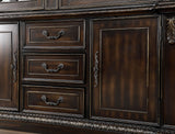 Lombardy Walnut Hutch & Buffet from Furniture of America - Luna Furniture