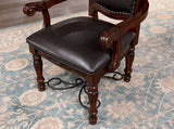 Picardy Brown Cherry/Black Arm Chair from Furniture of America - Luna Furniture