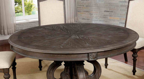 Arcadia Rustic Natural Tone/Ivory 5-Piece Traditional Solid Wood Dining Room Set (Table & 4 Chairs) from Furniture of America - Luna Furniture