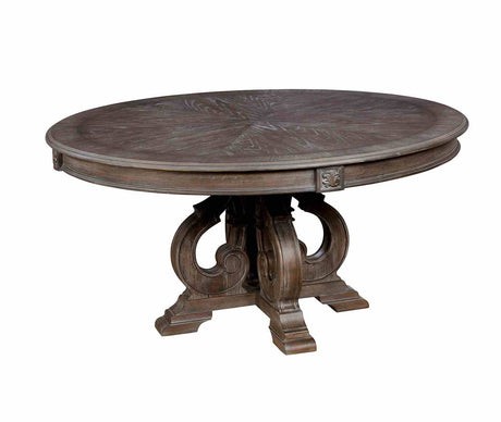 Arcadia Rustic Natural Tone/Ivory 5-Piece Traditional Solid Wood Dining Room Set (Table & 4 Chairs) from Furniture of America - Luna Furniture